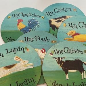 NEW Vintage Pimpernel Dans le Jardin Collection Placemats. Set of 6.